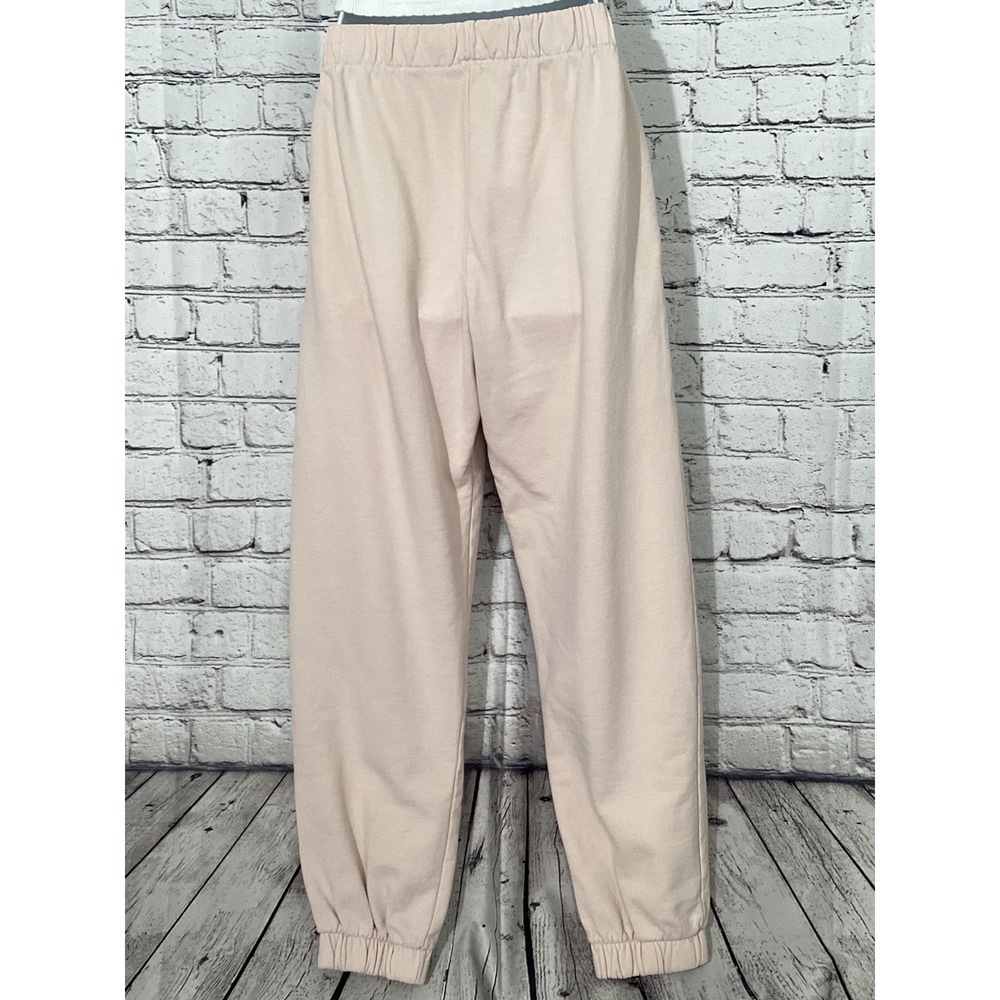 John Galt Peach Jogger Sweatpants Elastic Waist Soft Fleece Loungewear Small - Picture 2 of 4